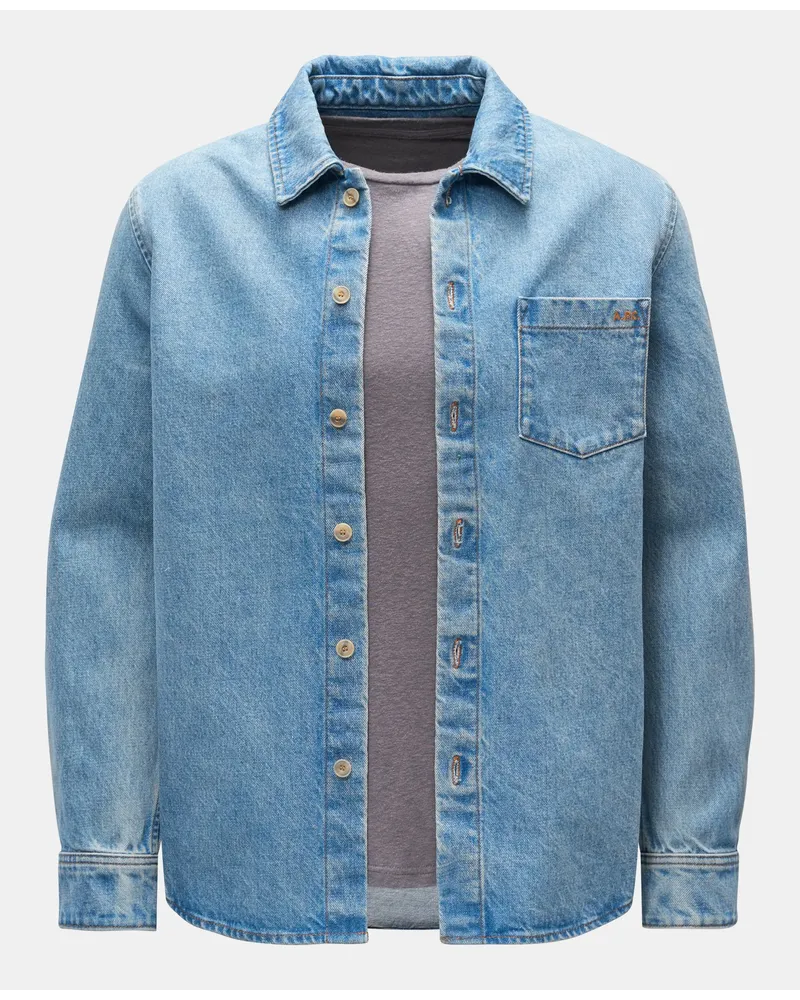 A.P.C. Jeans-Overshirt rauchblau Rauchblau