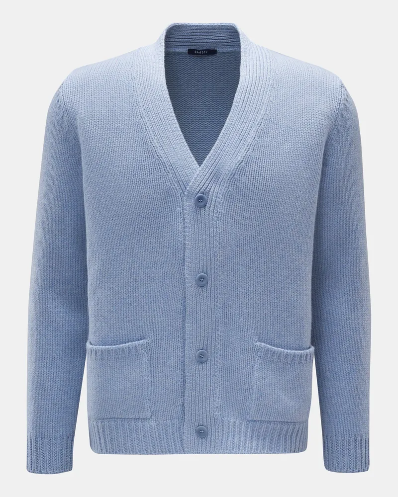 04651/ Herren - Cashmere Cardigan hellblau Hellblau