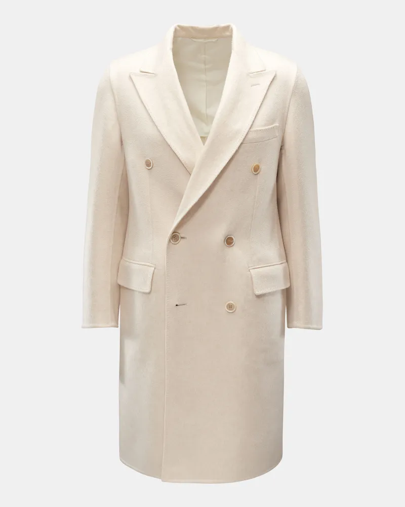 Brioni Herren - Cashmere Mantel 'Salomone' creme Creme