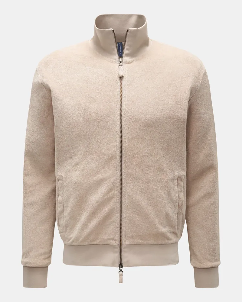 04651/ Herren - Frottee-Sweatjacke 'Terry Bomber' beige Beige