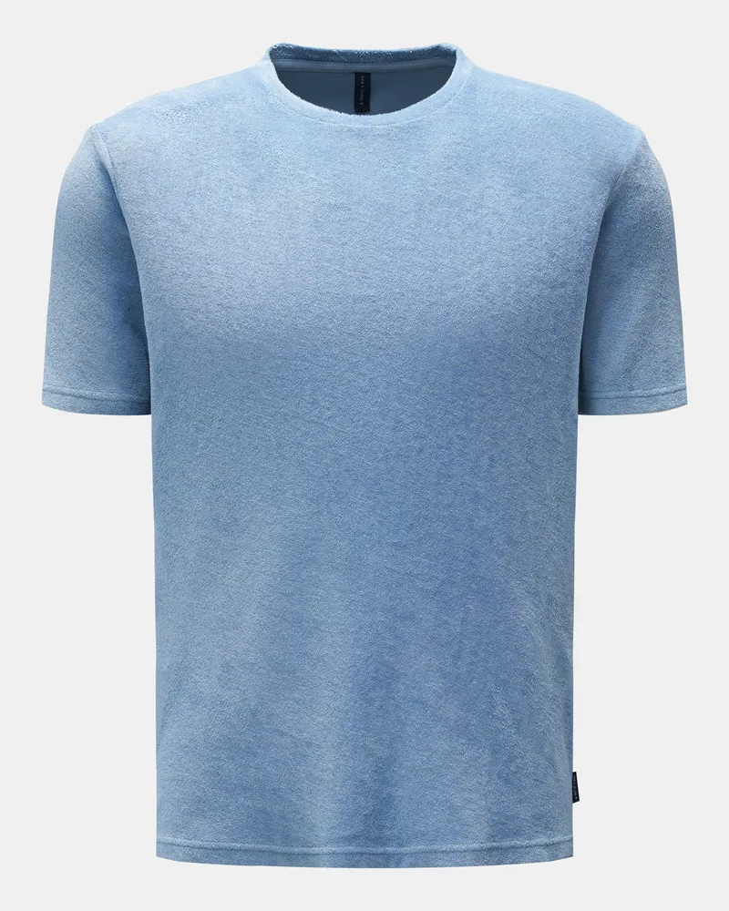04651/ Herren - Frottee Rundhals-T-Shirt 'Terry Tee' rauchblau Rauchblau