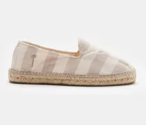 Herren - Espadrilles beige/creme gestreift