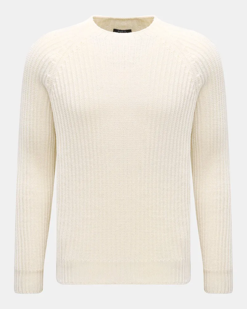 04651/ Herren - Rundhalspullover offwhite Offwhite