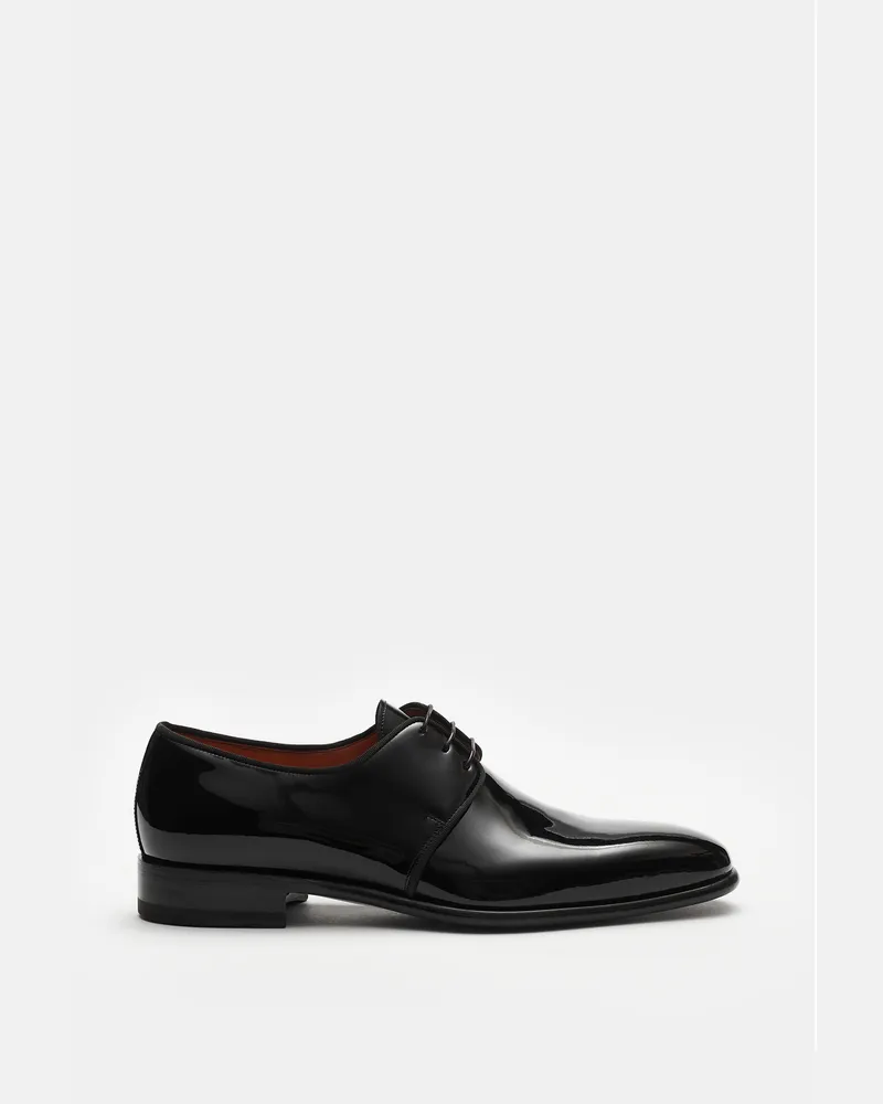 Santoni Herren - Lackleder Derby schwarz Schwarz