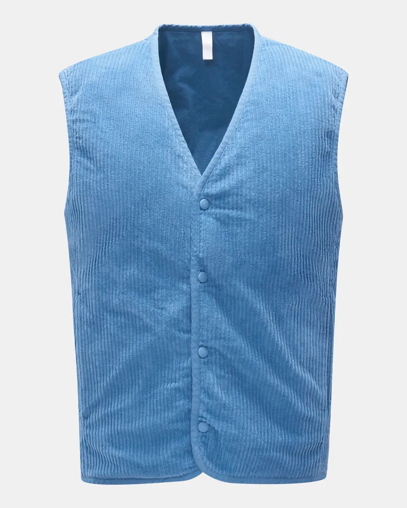 04651/ Herren - Cordweste 'Oyster' blau Blau