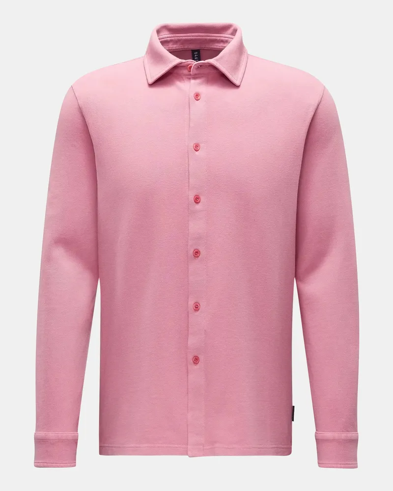 04651/ Herren - Casual Hemd Haifisch-Kragen 'Piqué Shirt' altrosa Altrosa