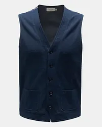 Weber+Weber Weste 'Light Cotton Travel Gilet' navy/dunkelgrau Navy