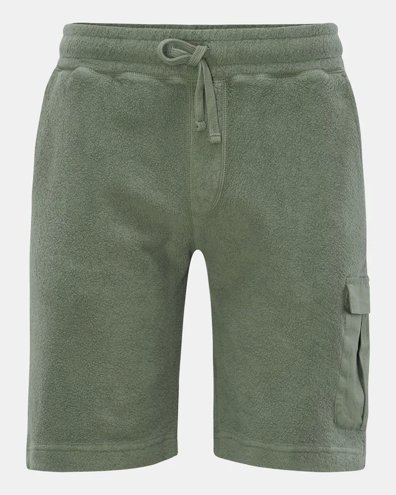 04651/ Herren - Fleece-Cargo-Shorts 'Oyster' oliv Oliv