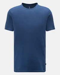 04651/ Rundhals-T-Shirt 'Linen Tee' dunkelblau Dunkelblau