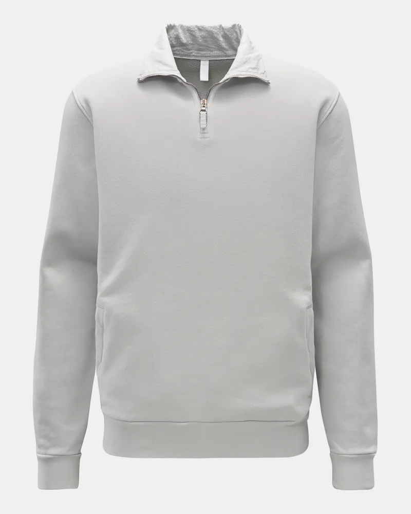 04651/ Herren - Sweat-Troyer 'Quarter Zip' grau Grau