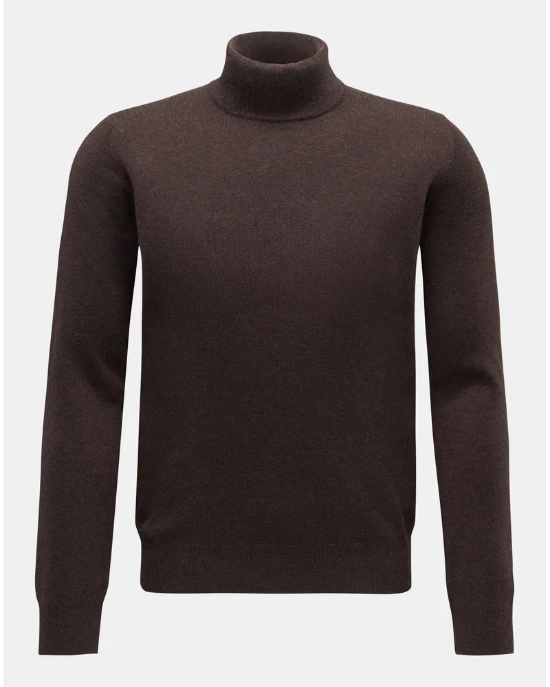 von BRAUN Cashmere Rollkragenpullover dunkelbraun Dunkelbraun