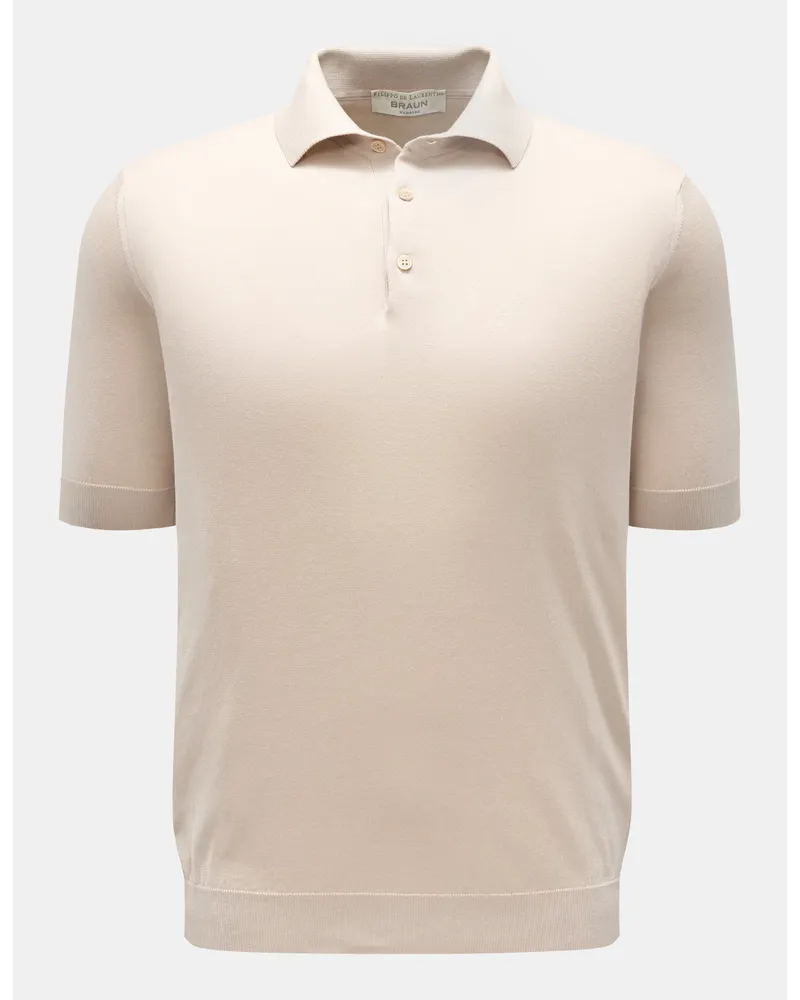 Filippo de Laurentiis Kurzarm-Strickpolo beige Beige