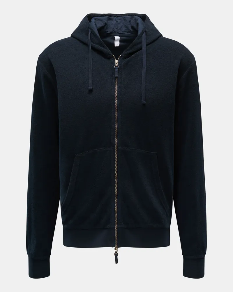 04651/ Herren - Frottee-Sweatjacke 'Terry Zip' navy Navy