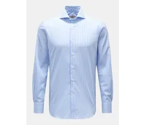 Business Hemd Haifisch-Kragen blau/weiß gestreift