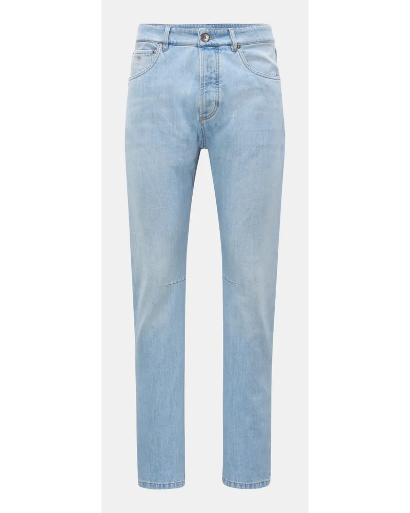 Brunello Cucinelli Jeans 'Leisure Fit' hellblau Hellblau