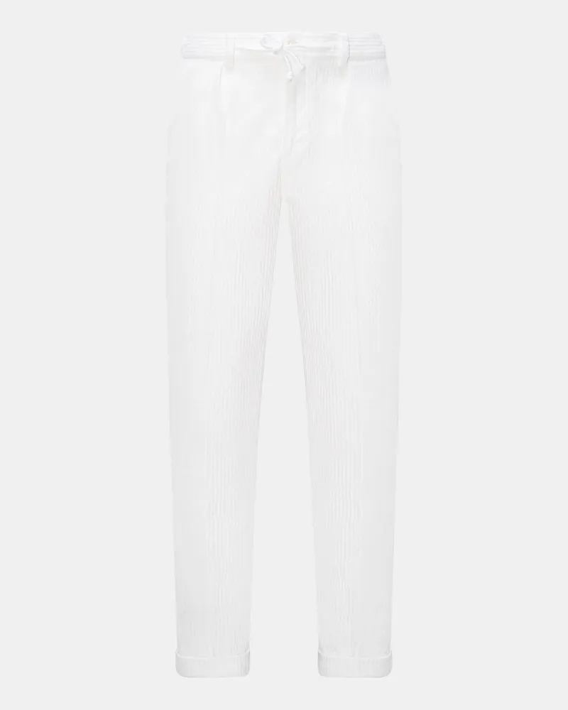 04651/ Herren - Cord-Joggpants weiß Weiß