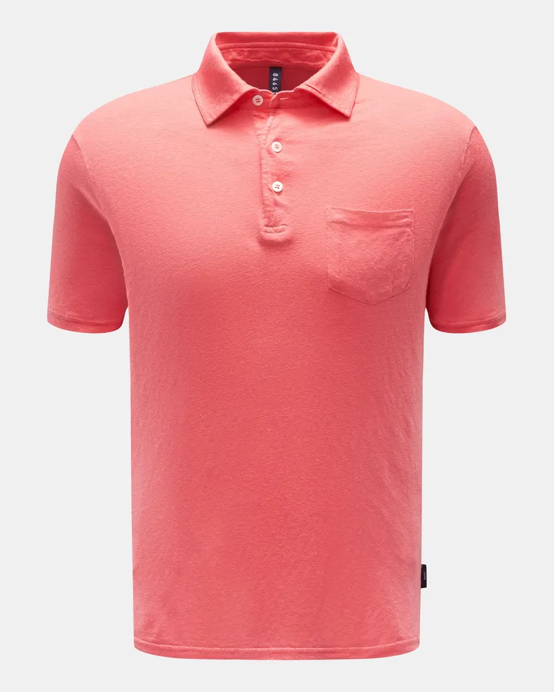04651/ Herren - Leinen-Poloshirt koralle Koralle