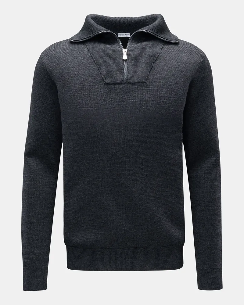 von BRAUN Herren - Merino Troyer dunkelgrau Dunkelgrau