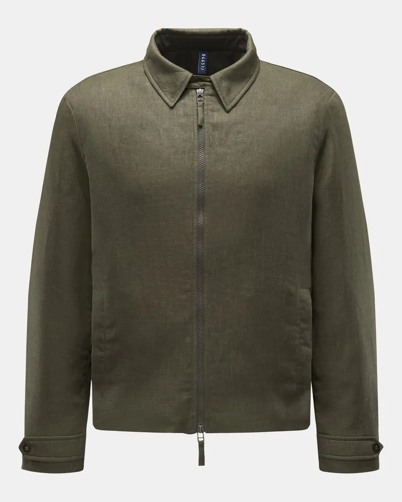 04651/ Herren - Jacke 'Linen Blouson' oliv Oliv