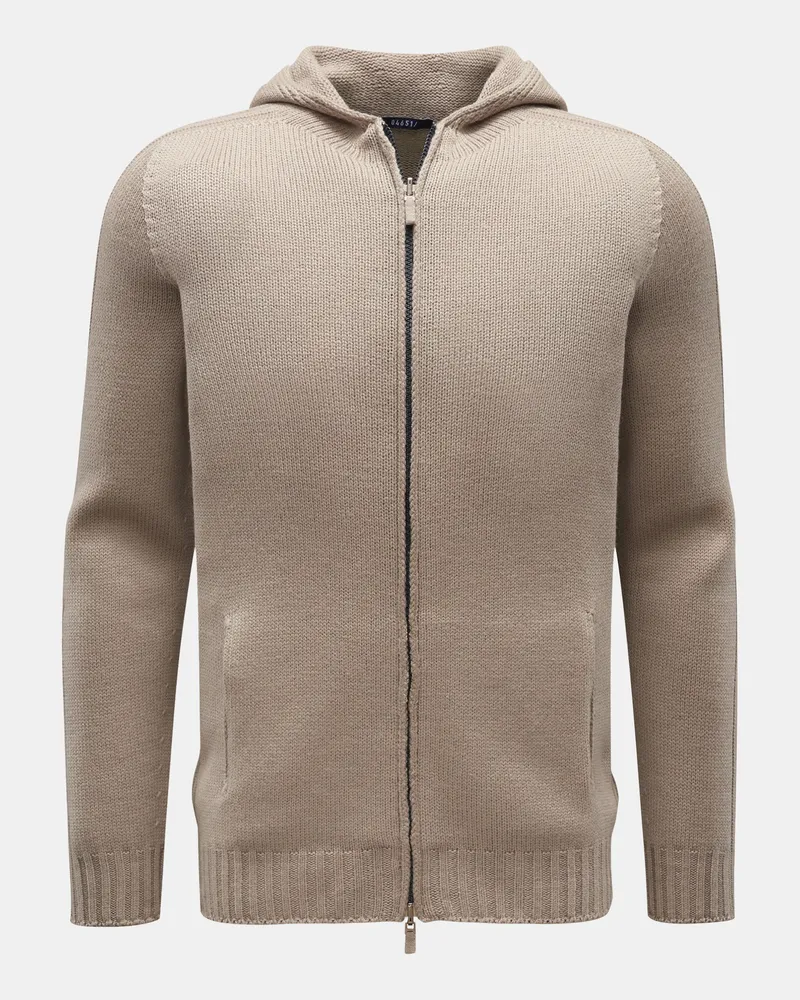 04651/ Herren - Strickjacke 'Foggy Full Zip' taupe Taupe