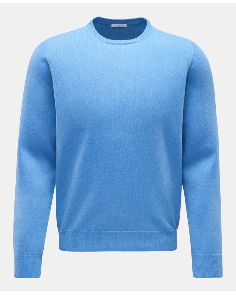 Malo Cashmere Rundhalspullover blau Blau