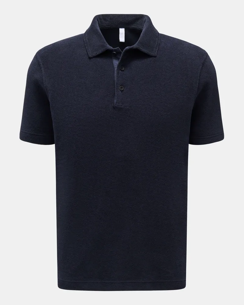 04651/ Herren - Frottee-Poloshirt 'Terry Polo' navy Navy