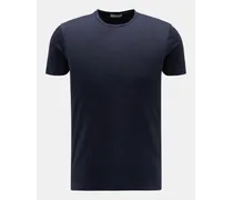 Leinen Rundhals-T-Shirt 'Laine' navy