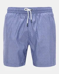 04651/ Badeshorts 'Tile Swim' blau/weiß Blau