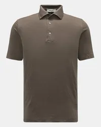 Filippo de Laurentiis Leinen Jersey-Poloshirt 'Jerlin' graubraun Graubraun