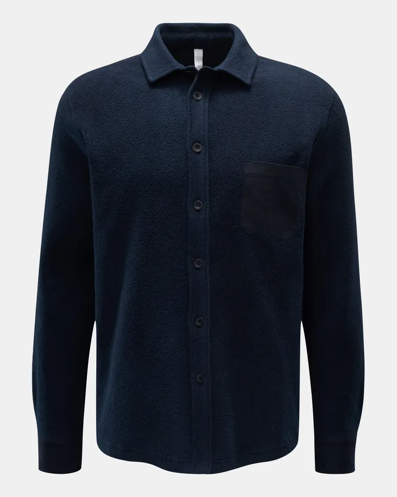 04651/ Herren - Fleece-Hemd 'Oyster' navy Navy