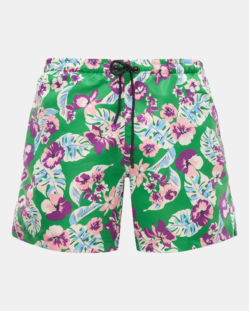 PT TORINO Herren - Badeshorts grün/violett gemustert Grün