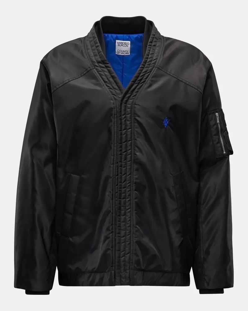 Marcelo Burlon | County of Milan Herren - Jacke 'Cross Kimono Bomber' schwarz Schwarz