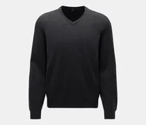 Herren - Cashmere V-Neck Pullover 'Pull Slim' dunkelgrau