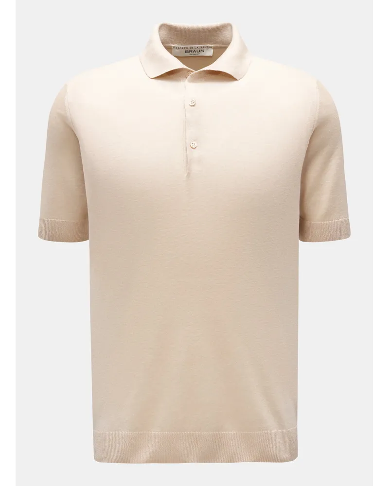 Filippo de Laurentiis Kurzarm-Strickpolo beige Beige