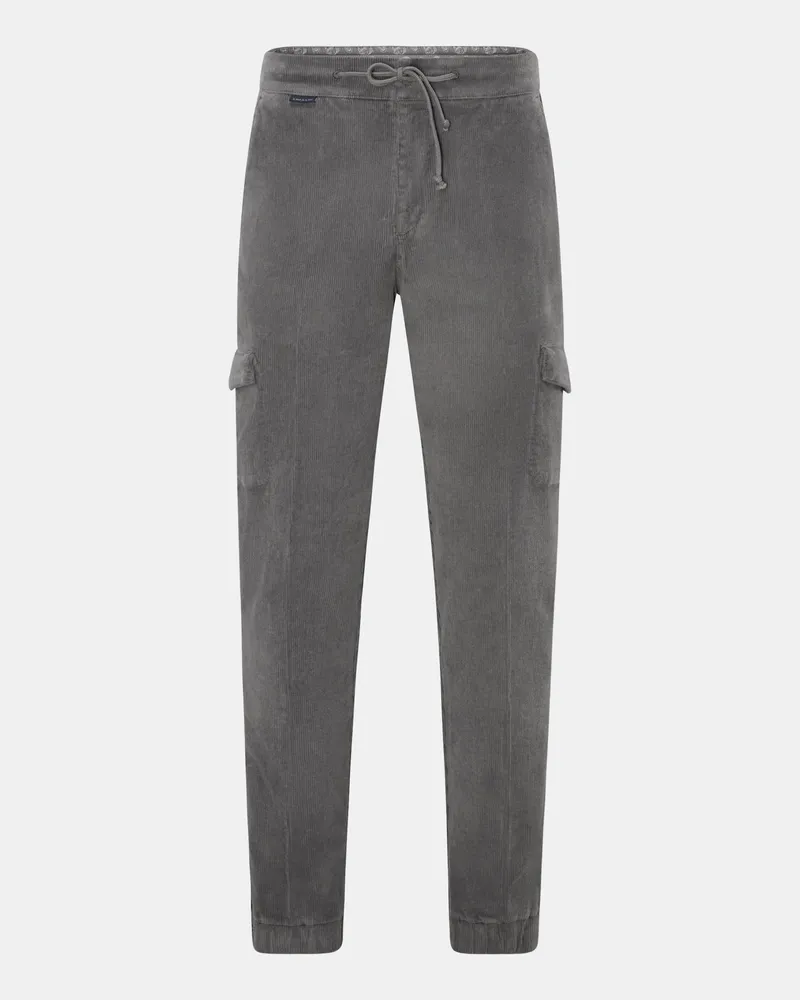 04651/ Herren - Cord-Joggpants 'Smart Cord Cargo' dunkelgrau Dunkelgrau