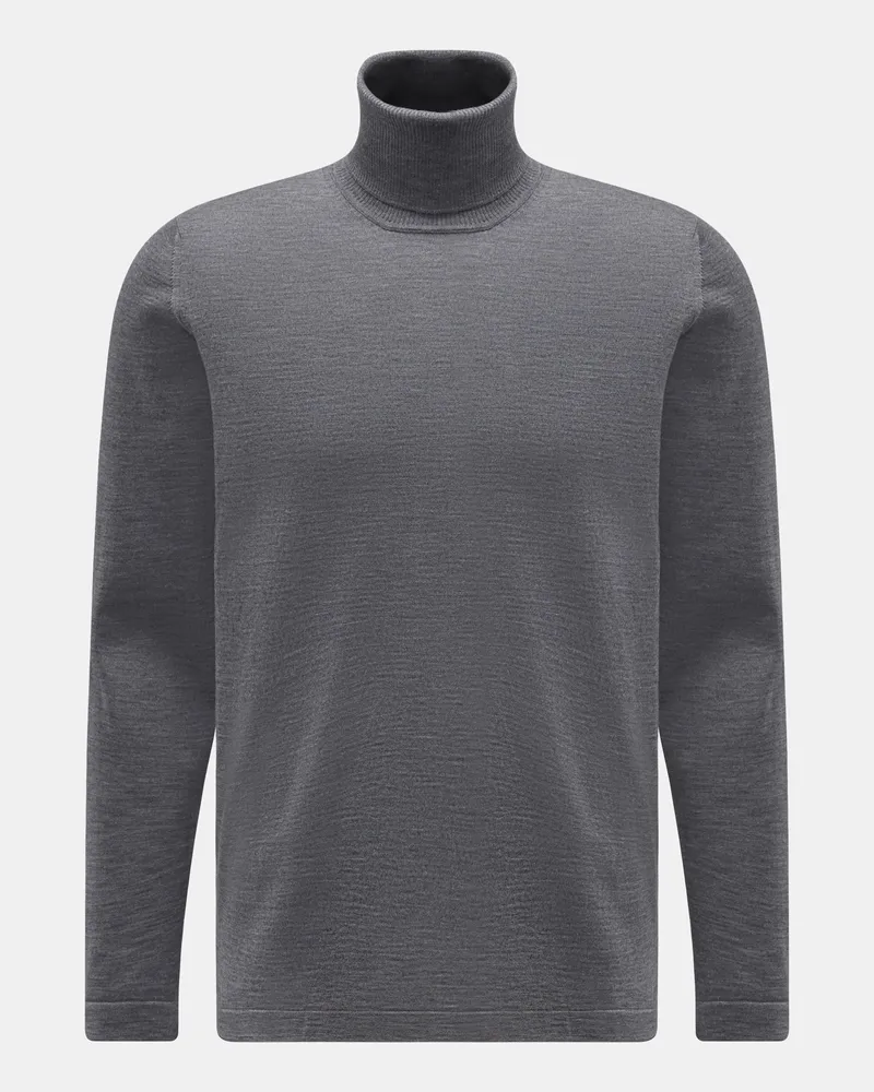 04651/ Herren - Merino Rollkragenpullover dunkelgrau Dunkelgrau
