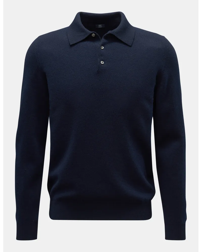 Fedeli Cashmere Strickpolo 'Sportman' navy Navy