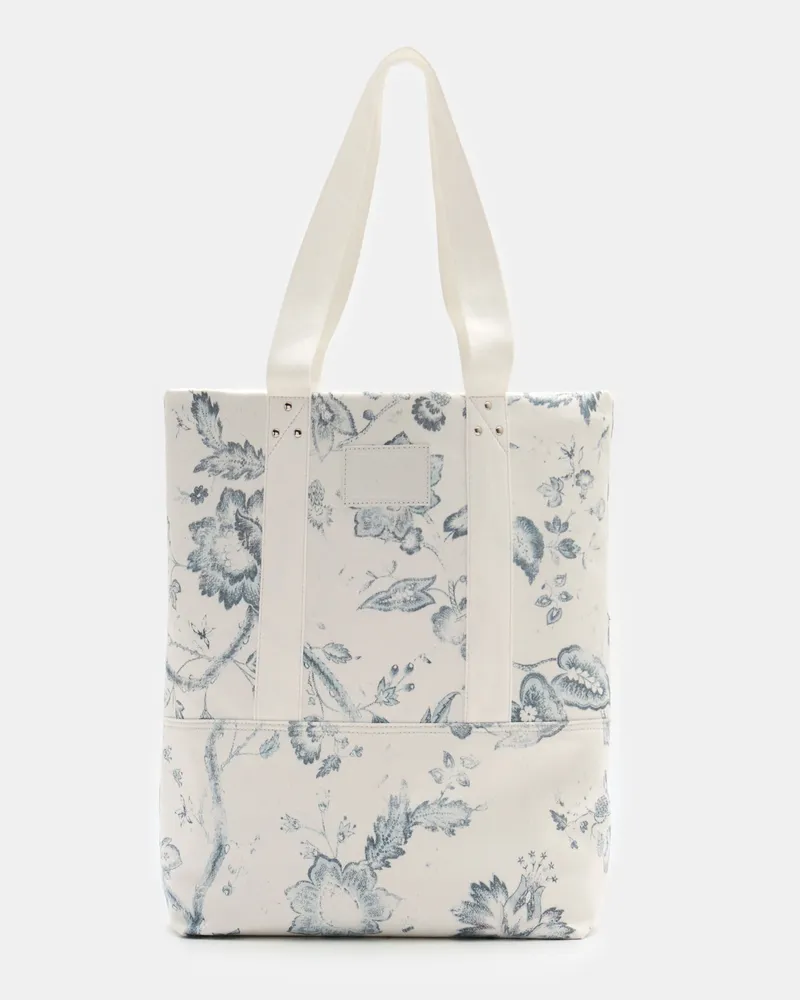 Erdem Herren - Denim Tote Bag weiß/graublau gemustert Weiß
