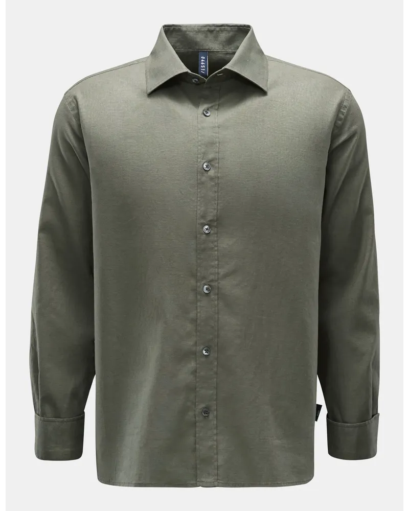 04651/ Casual Hemd 'Summer Shirt' Kent-Kragen oliv Oliv