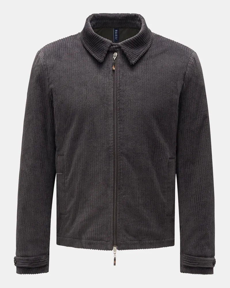 04651/ Herren - Cordjacke 'Cord Blou' dunkelgrau Dunkelgrau