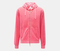 Herren - Frottee-Sweatjacke 'Terry Zip' koralle