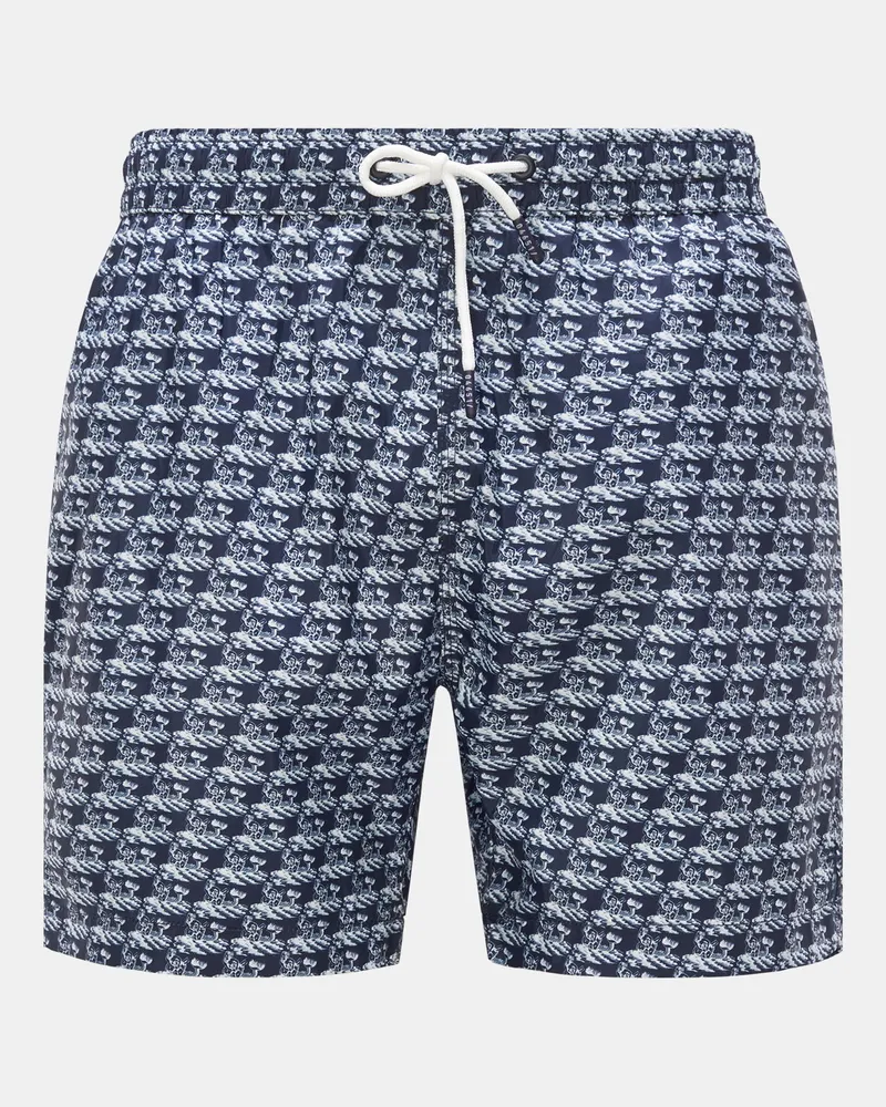 04651/ Herren - Badeshorts 'Neptun Swim' navy/weiß gemustert Navy
