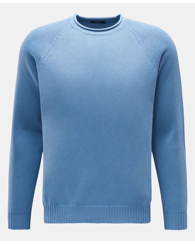 04651/ Rundhals-Pullover 'Cotton Crew' rauchblau Rauchblau