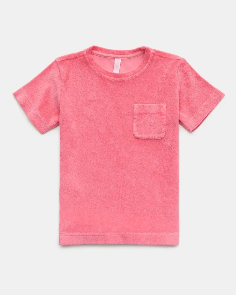 04651/ Herren - Kinder Frottee Rundhals-T-Shirt 'Kids Terry Tee' koralle Koralle
