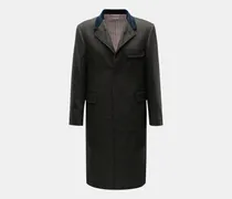 Herren - Wollmantel dunkelgrün