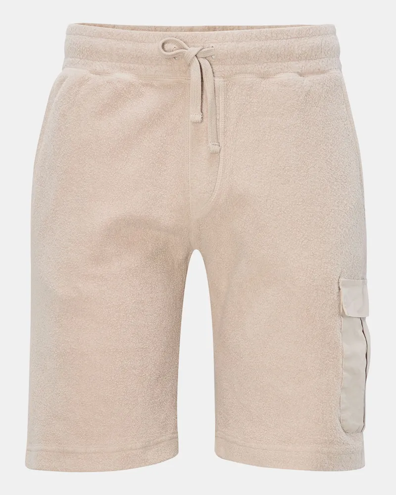 04651/ Herren - Fleece-Cargo-Shorts 'Oyster' beige Beige