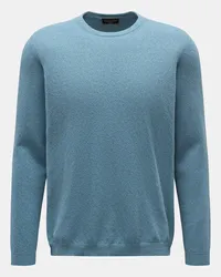 Roberto Collina Rundhals-Pullover graublau Graublau