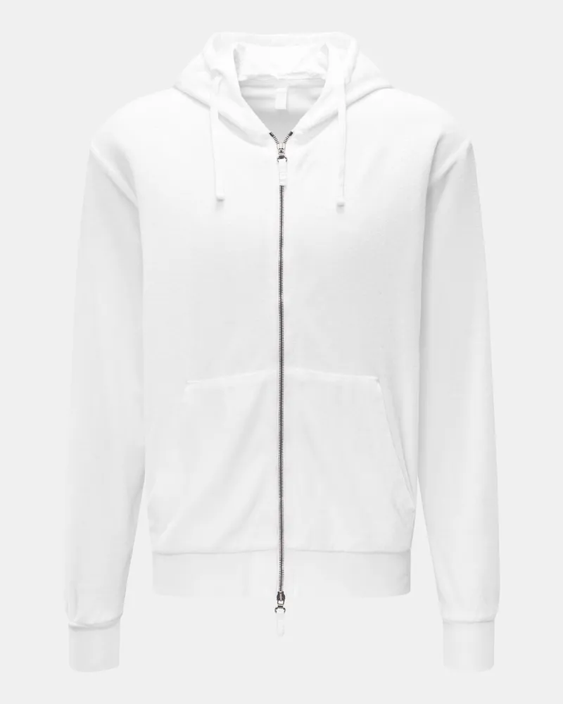 04651/ Herren - Frottee-Sweatjacke 'Terry Zip' weiß Weiß