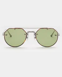 MATSUDA Sonnenbrille 'M3121' antiksilber/braun/grün Silber