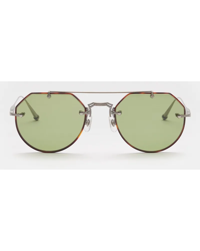 MATSUDA Sonnenbrille 'M3121' antiksilber/braun/grün Silber